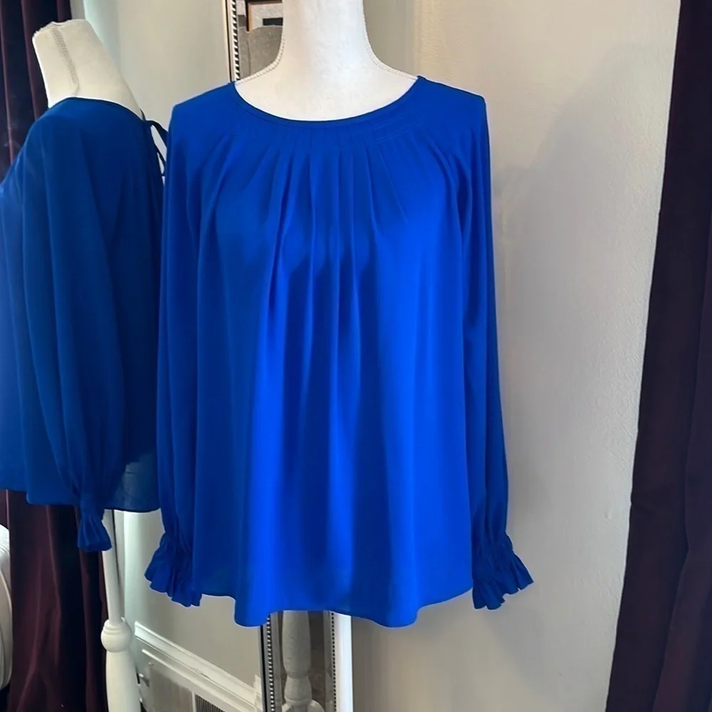 Banana Republic Blue Puff Sleeve Tunic Size Small